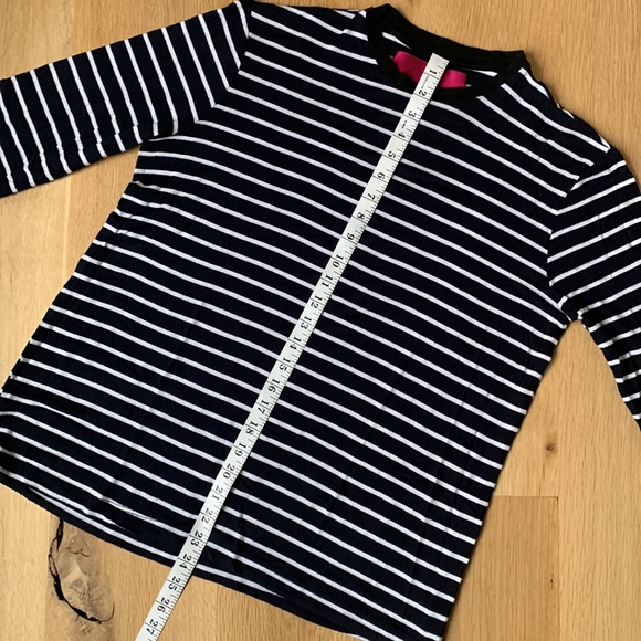 Heidi Merrick DRAKE - midnight & white nautical striped crew tee - Picture 10 of 11